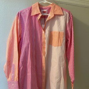 Solid & Striped button down - pink and orange - Small - BRAND NEW; TAGS ON